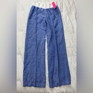 Lilly Pulitzer Blue and White Beach Palazzo Pants